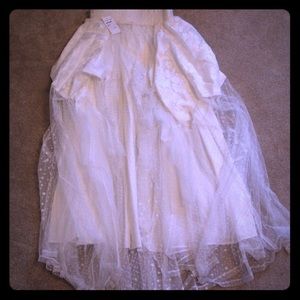 TOV LA white tulle skirt